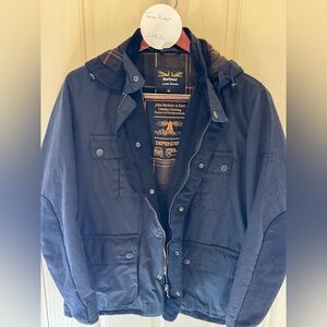 Barbour Land Rover Men's Navy Hooded Field Jacket XL